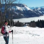 Raquette et ski à la Féclaz en Savoie