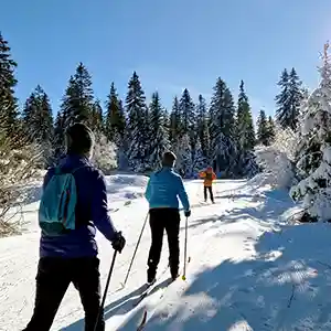 Skis de fond à la Féclaz gîte le Petit Gust